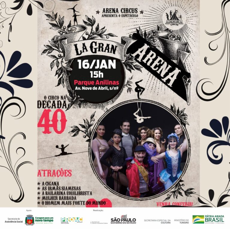 Cubatão recebe Circo La Gran Arena no próximo domingo (16)