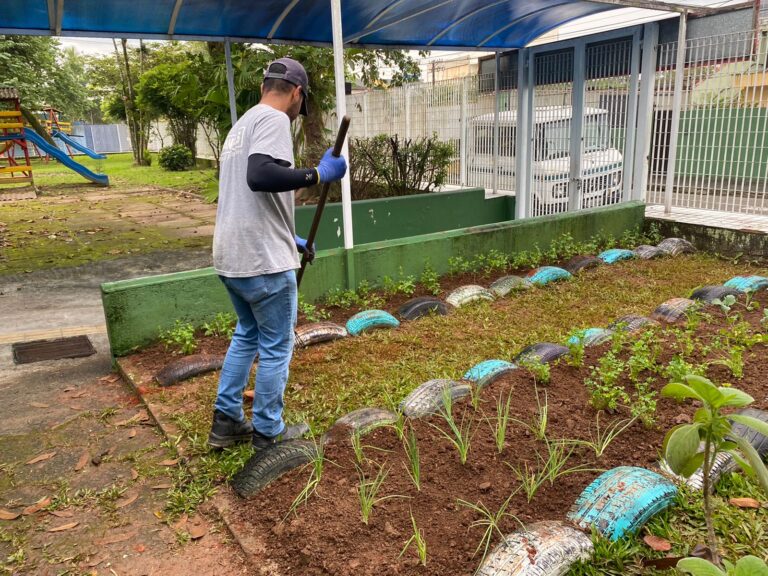 Projeto de horta na escola começa a ser implantado em Cubatão