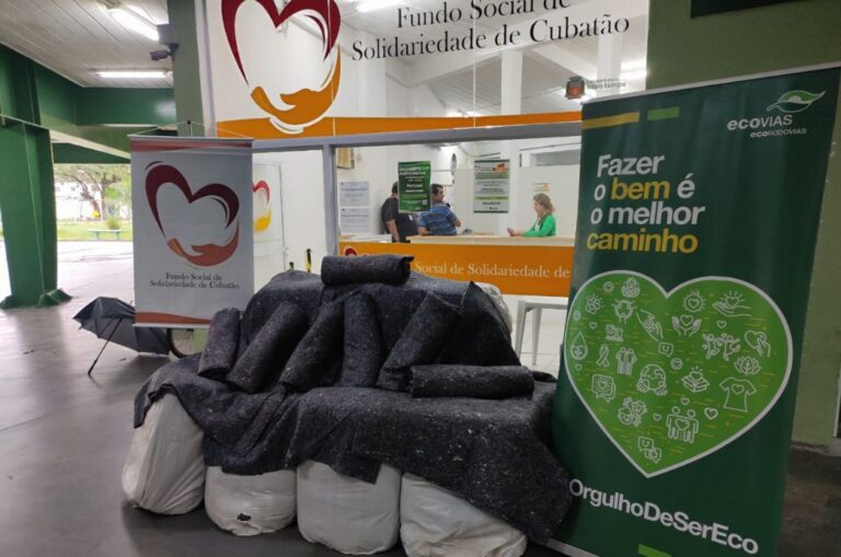 Ecovias doa 140 cobertores ao Fundo Social de Solidariedade