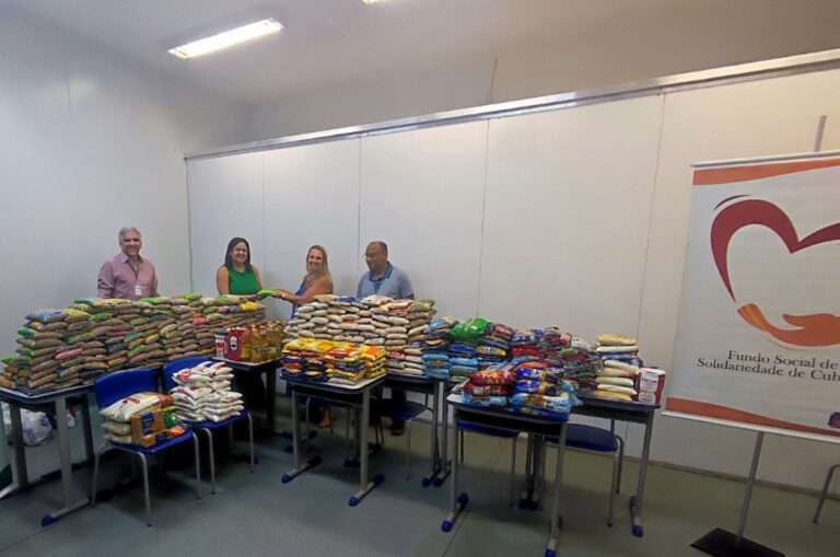 Fundo Social de Cubatão recebe mais de meia tonelada de alimentos do Instituto Alpha