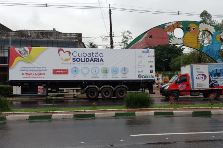 Carreta solidária parte de Cubatão em direção ao Rio Grande do Sul nesta sexta (14)