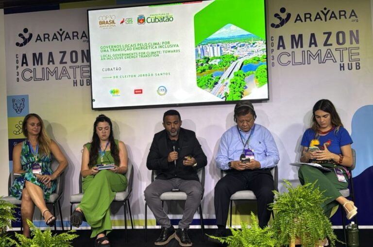Cubatão inicia participação na COP30 destacando ações de transição energética e sustentabilidade
