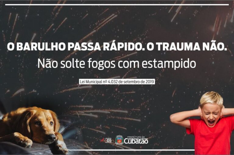 Cubatão reforça proibição do uso de fogos de artifício com estampido e alerta para multa prevista em lei
