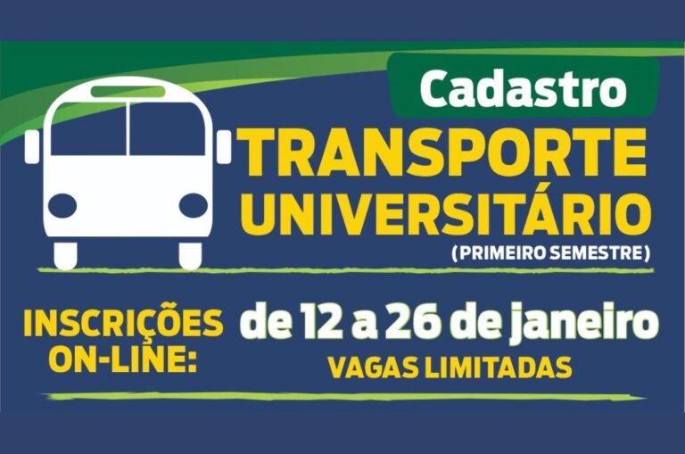 Seduc abre inscrições para transporte universitário de 12 a 26 de janeiro