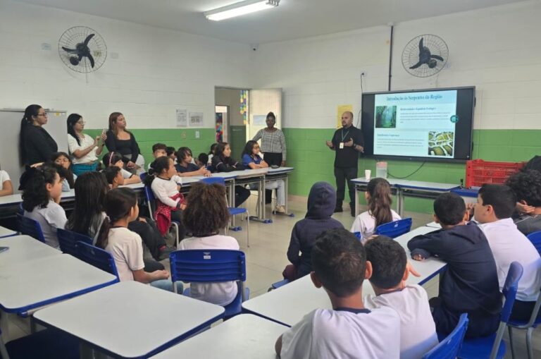 Cubatão realiza ação de Educação Ambiental e Bem-estar animal na Rede Municipal de Ensino