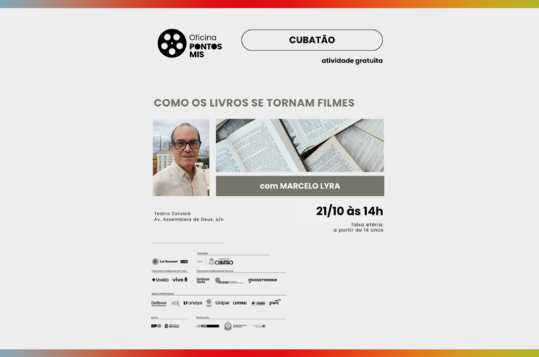 Oficina gratuita em Cubatão aborda adaptação de livros para o cinema