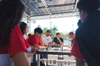 Destaque alunos visita Senai barco-escola